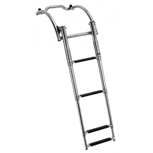 STEP INFLATABLE BOAT BOARDING LADDER Telescopic Stainless Steel Compact